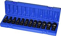 GREY PNEUMATIC 3/8" Drive 12-Piece SAE Universal Socket Set