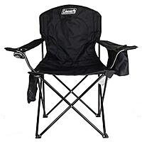 COLEMAN Portable Camping Chair with Built-In 4-Can Cooler, Cushioned Seat & Back