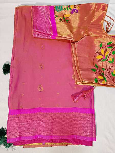 J385: Ready To Ship Beautiful Paithani Saree With Stitched Blouse J385: Ready To Ship Beautiful Paithani Saree With Stitched Blouse