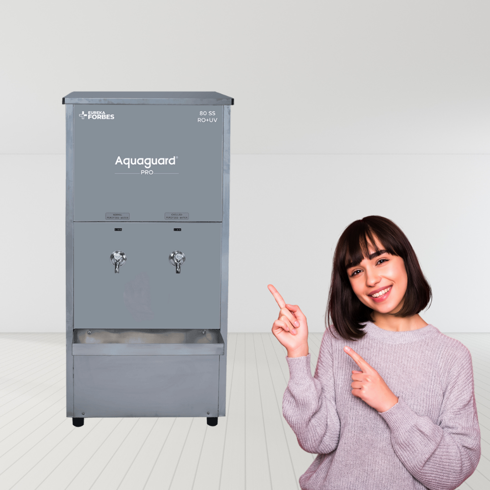 Pure Chilled Aquaguard Pro Pure Chill 80 SS Water Cooler with Water Purifier Pure Chilled Aquaguard Pro Pure Chill 80 SS Water Cooler with Water Purifier