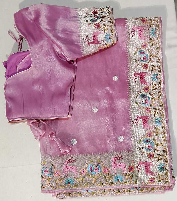 J162: Ready To Ship Beautiful Saree With Stitched Blouse J162: Ready To Ship Beautiful Saree With Stitched Blouse