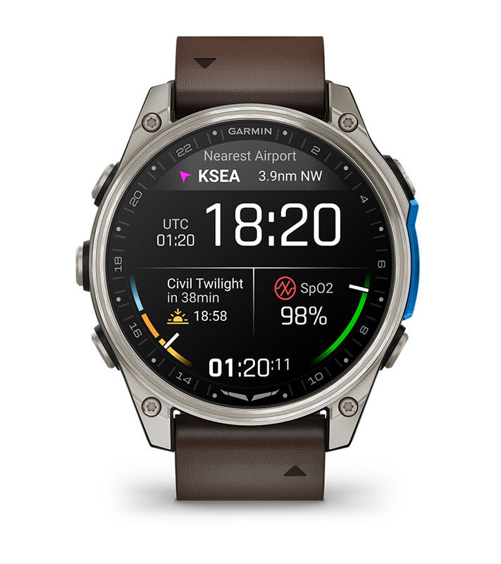D2™ Mach 2 – 47 mm Titanium with Oxford Brown Leather Band