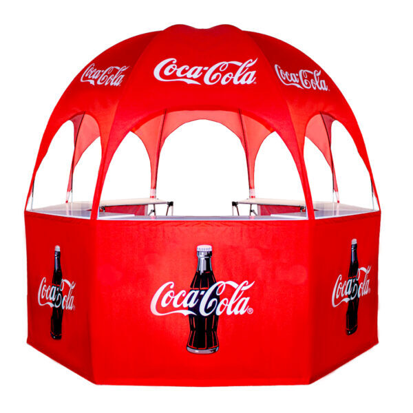 Octagon Event Kiosk With Canopy (Without Shelves)