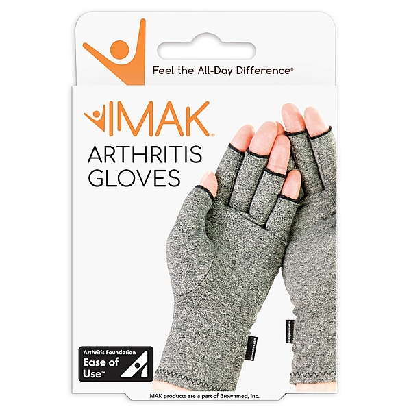 IMAK® Arthritis Compression Glove – Open Finger, Over-the-Wrist, Hand-Specific Pair