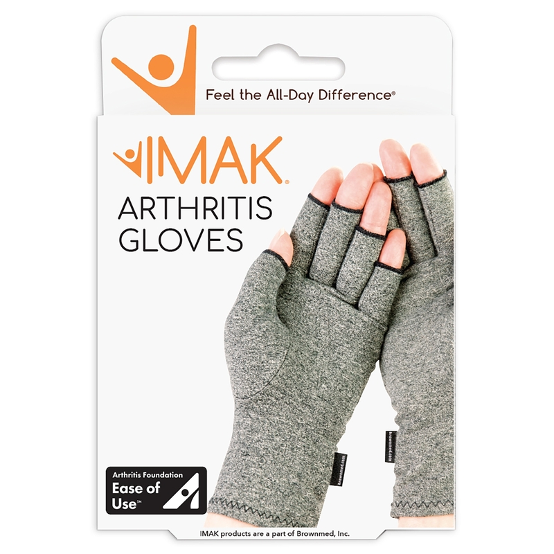 IMAK® Arthritis Compression Glove – Open Finger, Over-the-Wrist, Hand-Specific Pair