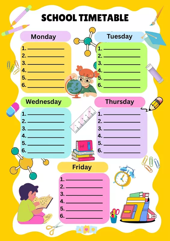 Personalized timetable charts