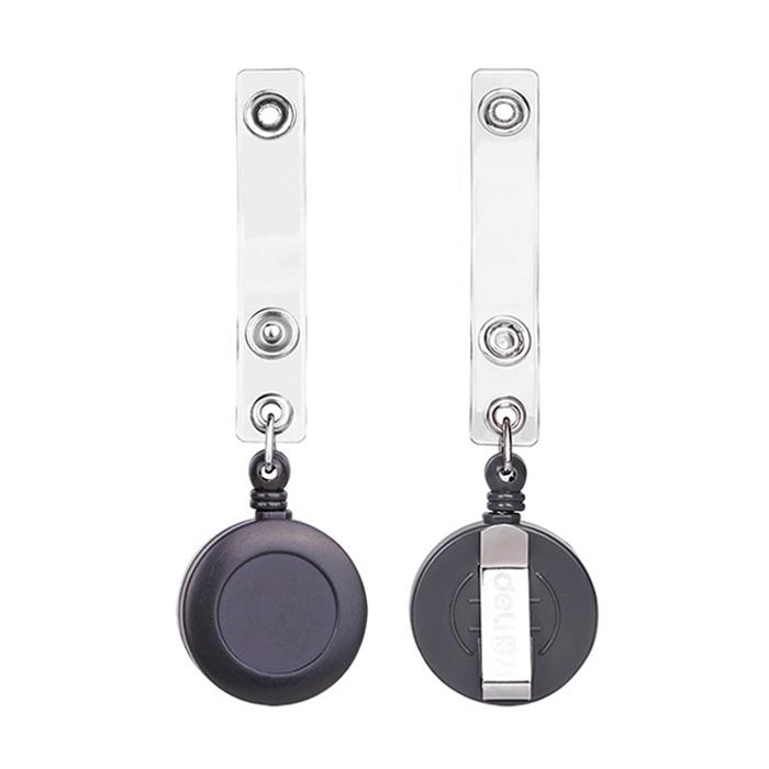 DELI 8309 YOYO RETRACTABLE BADGE REEL WITH PVC STRAP GREY