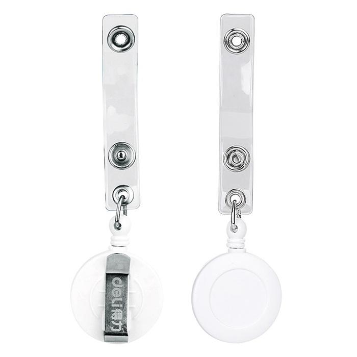 DELI 8309 YOYO RETRACTABLE BADGE REEL WITH PVC STRAP GREY