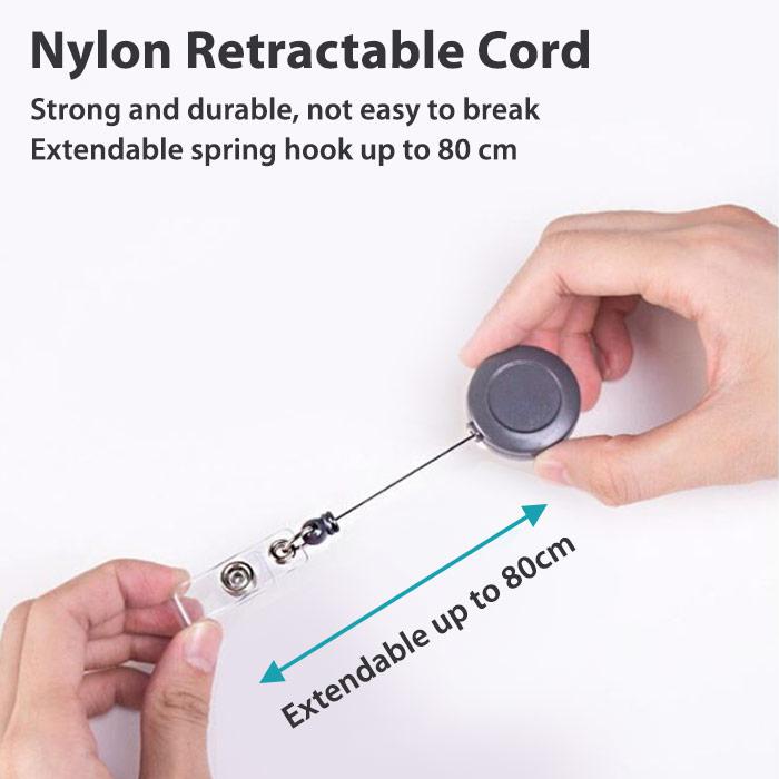 DELI 8309 YOYO RETRACTABLE BADGE REEL WITH PVC STRAP GREY