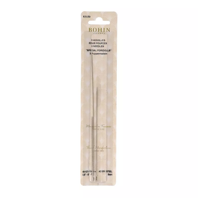 Bohin Dollmaking Needles 3-1/2in/5in/7in #83150