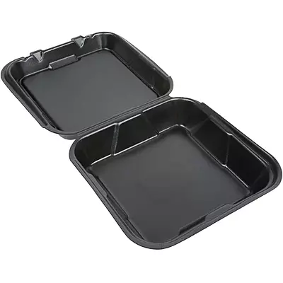 9" x 9" x 3" GENP Hinged Lid Foam Container - 200/Case