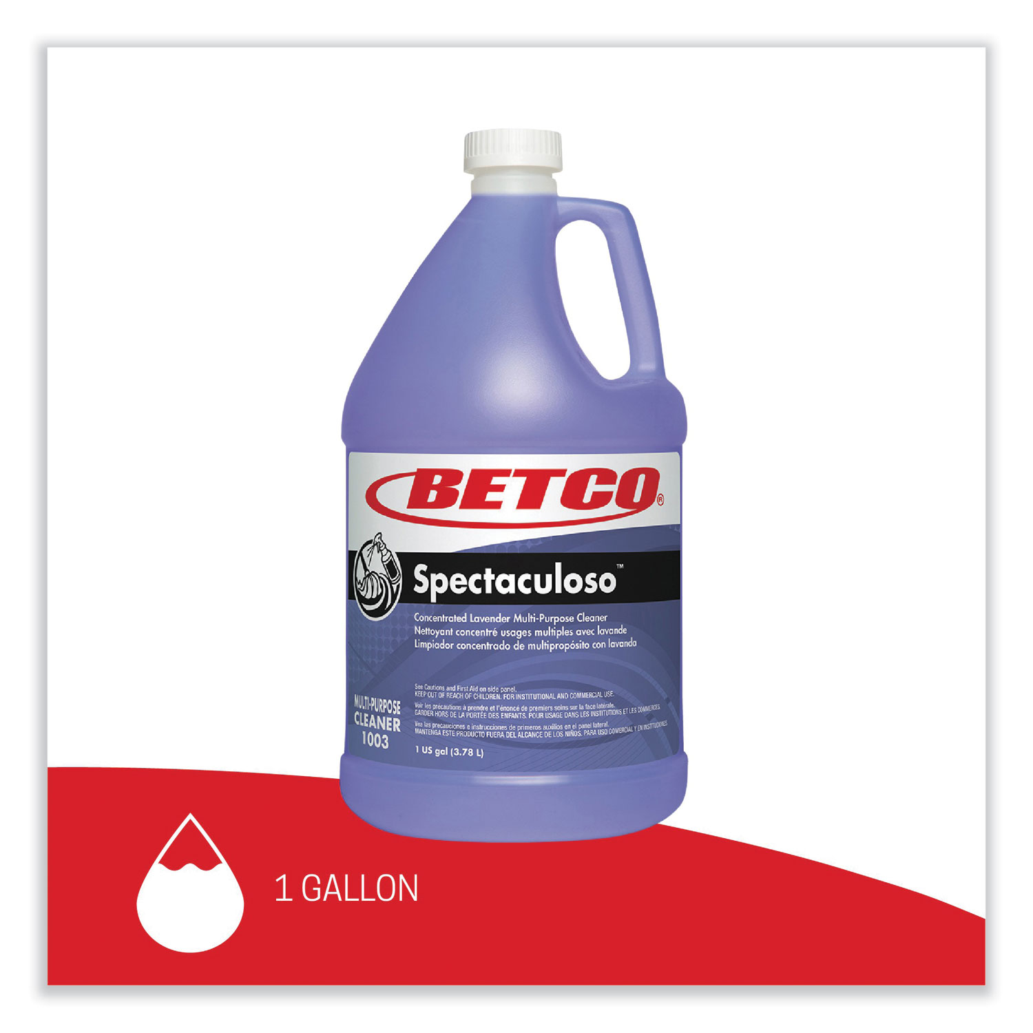 Spectaculoso Multipurpose Cleaner, Lavender Scent, 1 gal Bottle - 4/Carton