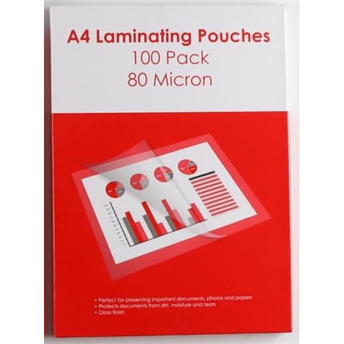 Stat Laminating Pouch A4 80 Micron Pack of 100