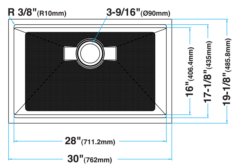 30-inch Large Single Bowl, 16g LZ Series, Workstation 30-inch Large Single Bowl, 16g LZ Series, Workstation