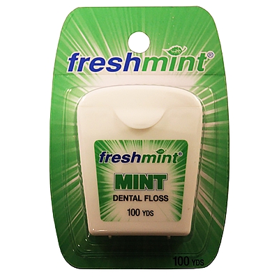 Dental Floss Freshmint® Waxed 100 Yard Length Mint Flavor