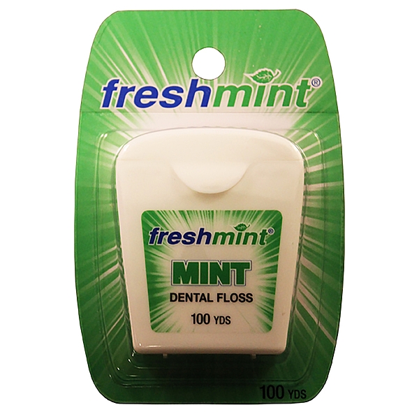 Dental Floss Freshmint® Waxed 100 Yard Length Mint Flavor