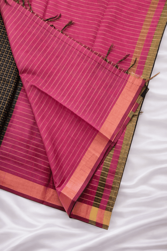 Semi Raw Silk - Black