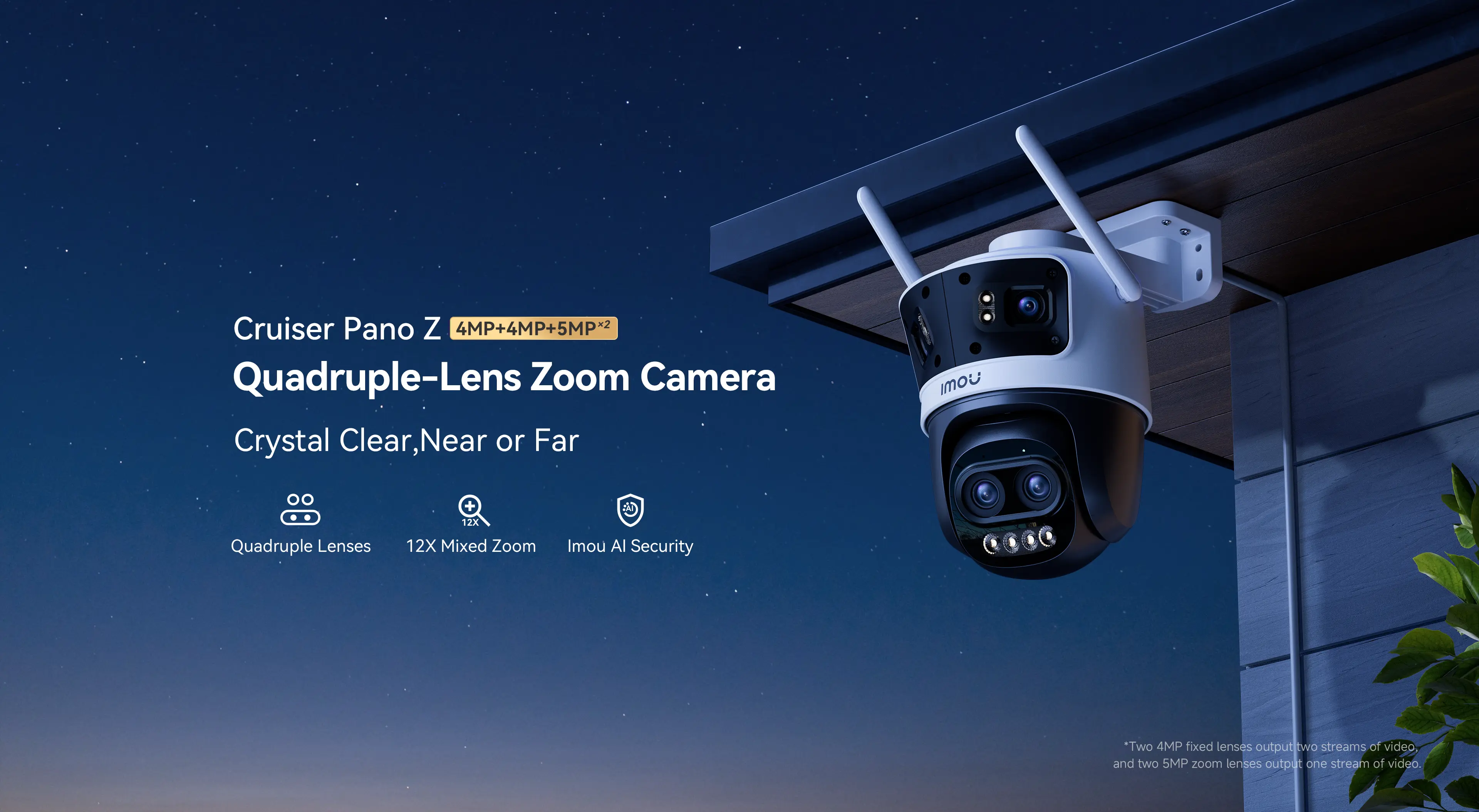 Cruiser Pano Z (Quad 13MP-PTZ-WiFi) Camera