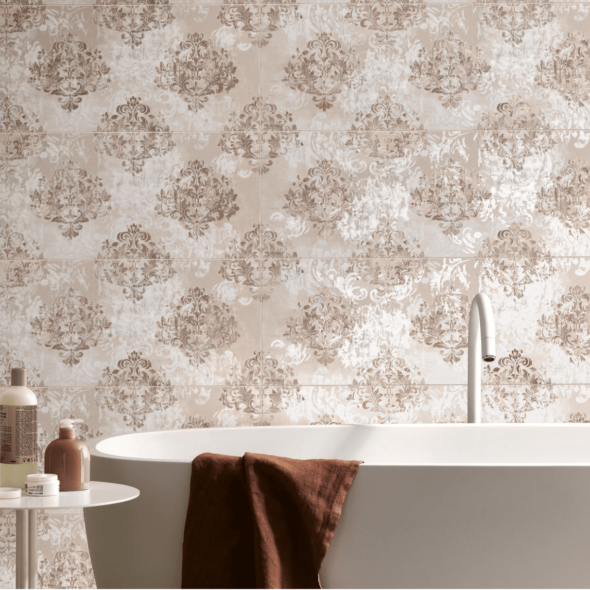 Faianta RAGNO by MARAZZI, RESINA AVORIO DECORO VENEZIA, R8CA, 40x120, buc/cutie 4