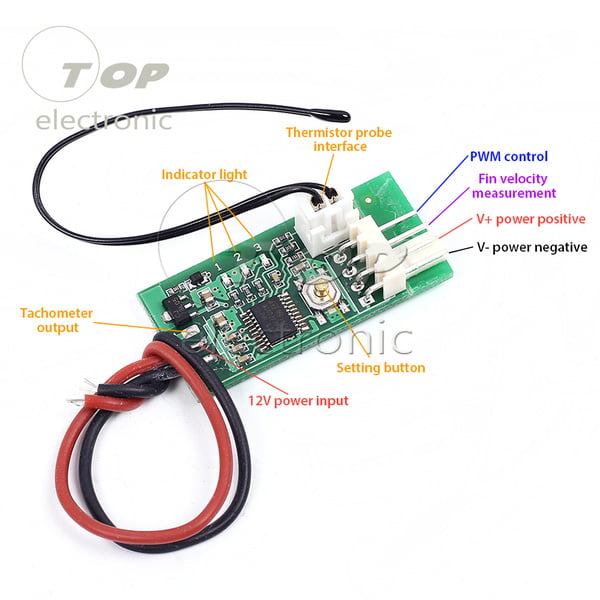 12V PWM 4-Wire Fan Temperature Controller 12V PWM 4-Wire Fan Temperature Controller