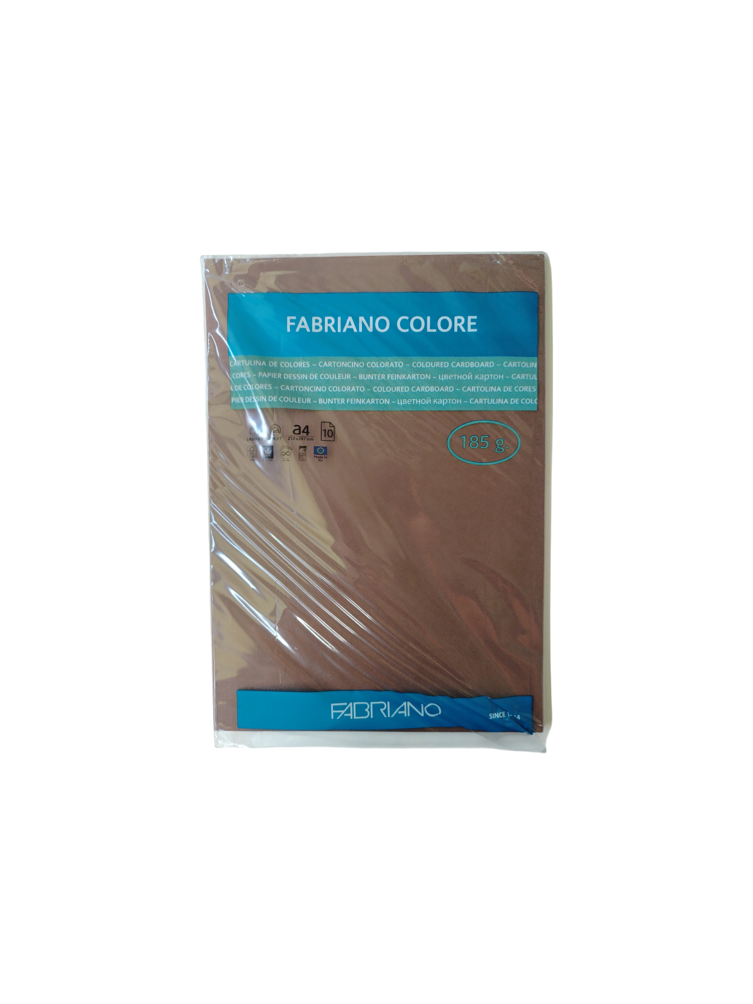 CARTULINA FABRIANO T/A4 MARRON 10s