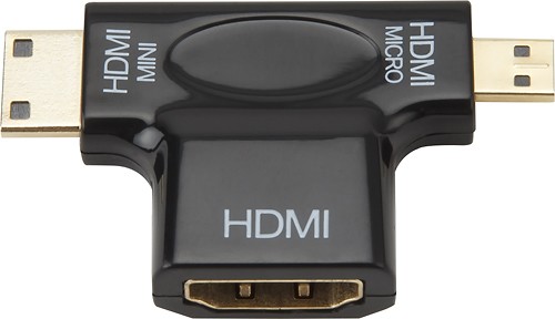 2 in 1 Mini HDMI and Micro HDMI Male to HDMI Female Adapter 2 in 1 Mini HDMI and Micro HDMI Male to HDMI Female Adapter