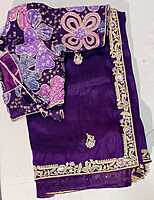 J170: Ready To Ship Beautiful Organza Saree With Stitched Blouse J170: Ready To Ship Beautiful Organza Saree With Stitched Blouse