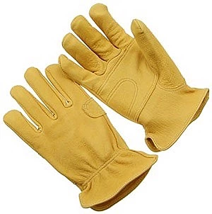 Yellow goatskin driver, reinforced palm, keystone thumb