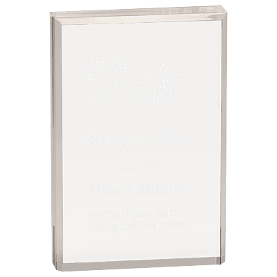 Beveled Clear Rectangle Acrylic