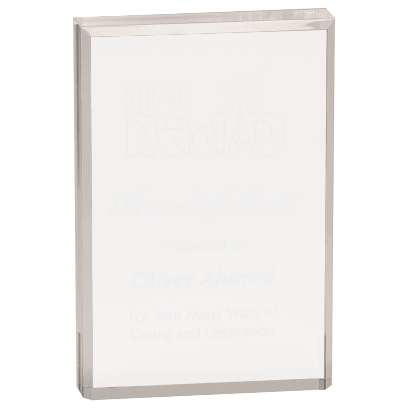 Beveled Clear Rectangle Acrylic