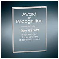 Beveled Clear Rectangle Acrylic