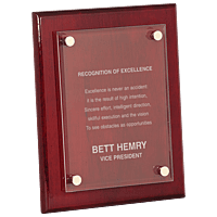 Piano Finish Floating Acrylic Plaque - Premium Corporate Award