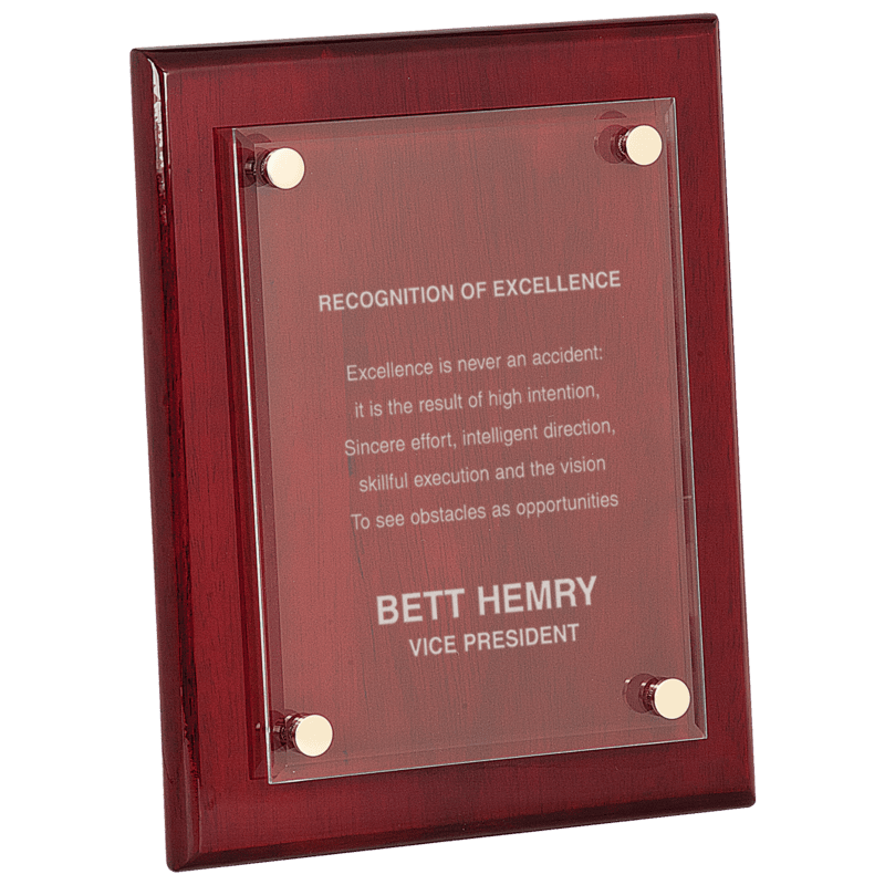 Piano Finish Floating Acrylic Plaque - Premium Corporate Award