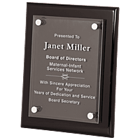 Piano Finish Floating Acrylic Plaque - Premium Corporate Award
