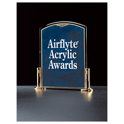 Airflyte  Marble Acrylic with Gold-Plated Brass Base
