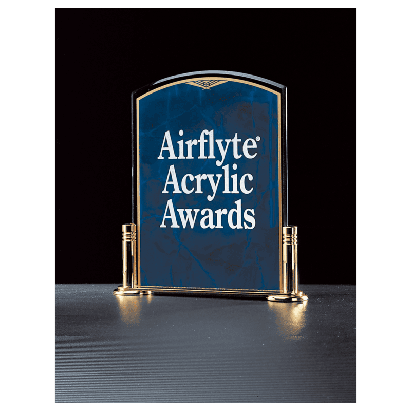 Airflyte  Marble Acrylic with Gold-Plated Brass Base