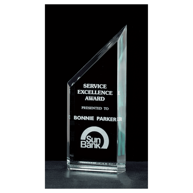 Zenith Series Jade Acrylic Free Standing Award