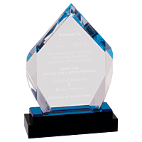 Fusion Diamond Impress Acrylic with Black Glass Base