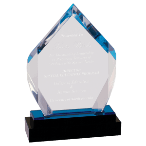 Fusion Diamond Impress Acrylic with Black Glass Base