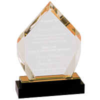 Fusion Diamond Impress Acrylic with Black Glass Base