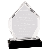 Fusion Diamond Impress Acrylic with Black Glass Base