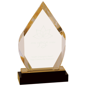 Fusion Diamond Impress Acrylic with Black Glass Base