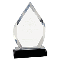 Fusion Diamond Impress Acrylic with Black Glass Base