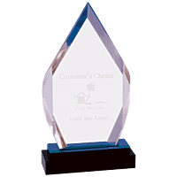 Fusion Diamond Impress Acrylic with Black Glass Base