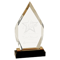 Fusion Diamond Impress Acrylic with Black Glass Base