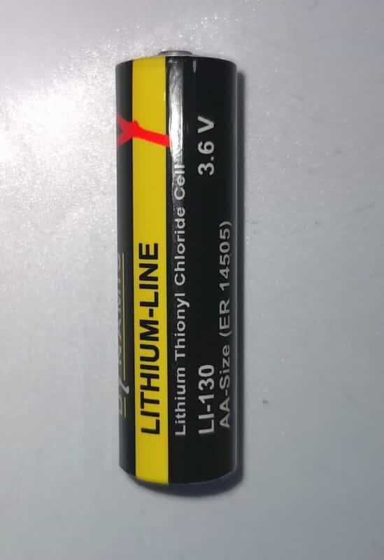 Cylindrical Lithium Battery, ER14505, 14505, 3.6V, 2.6Ah, Size: AA Cylindrical Lithium Battery, ER14505, 14505, 3.6V, 2.6Ah, Size: AA