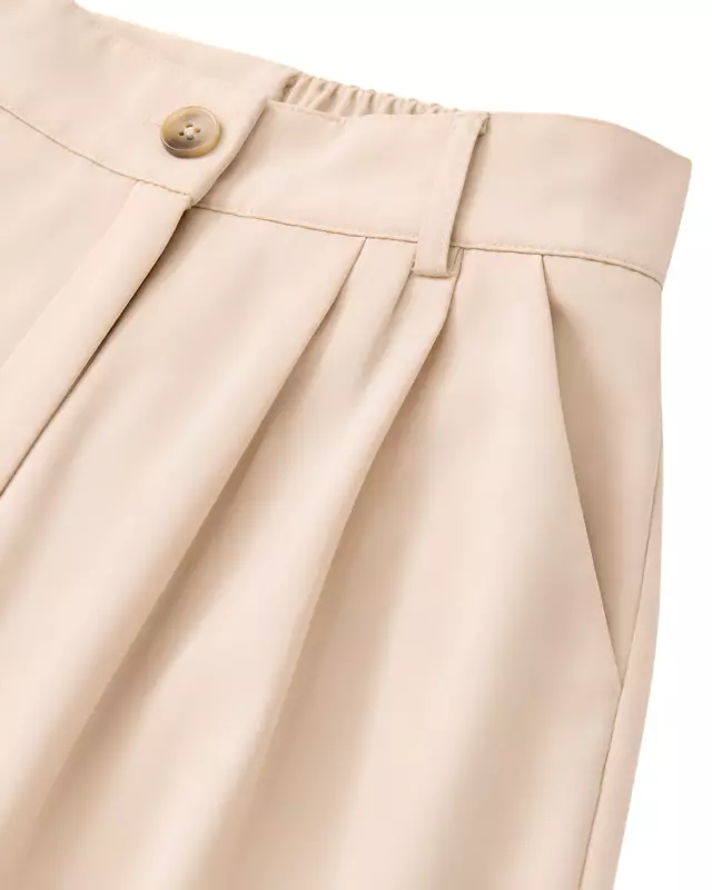 High-Waisted Wide-Leg Tailored Pants