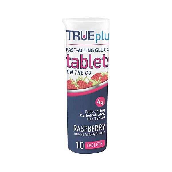 TRUEplus™ Glucose Supplement Chewable Tablets Raspberry Flavor 10 Count Bottle (BT/10CT) TRUEplus™ Glucose Supplement Chewable Tablets Raspberry Flavor 10 Count Bottle (BT/10CT)