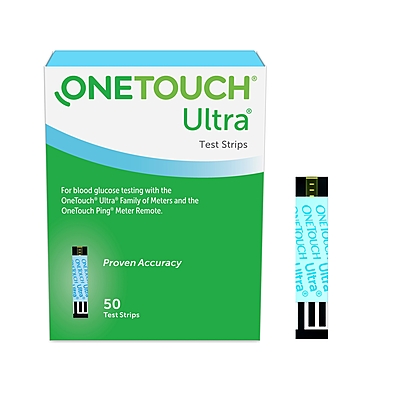 OneTouch Ultra Blue Blood Glucose Test Strips 50 Count (BX/50EA)