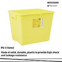 McKesson Prevent® Chemotherapy Waste Container – 8 Gallon, Yellow Base, Vertical Entry